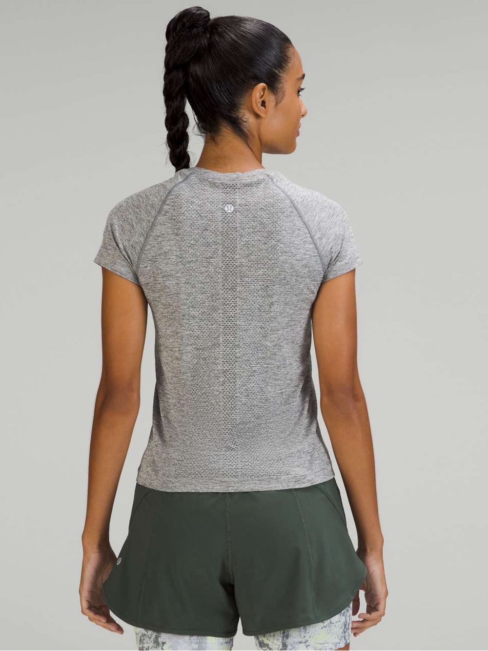 Lululemon Swiftly Tech Short Sleeve
Shirt 2.0 *Race Length in Slate / White